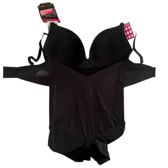 Maidenform Black Firm Control Bodysuit all in one cool comfort firm shapes XXL - Picture 8 of 16